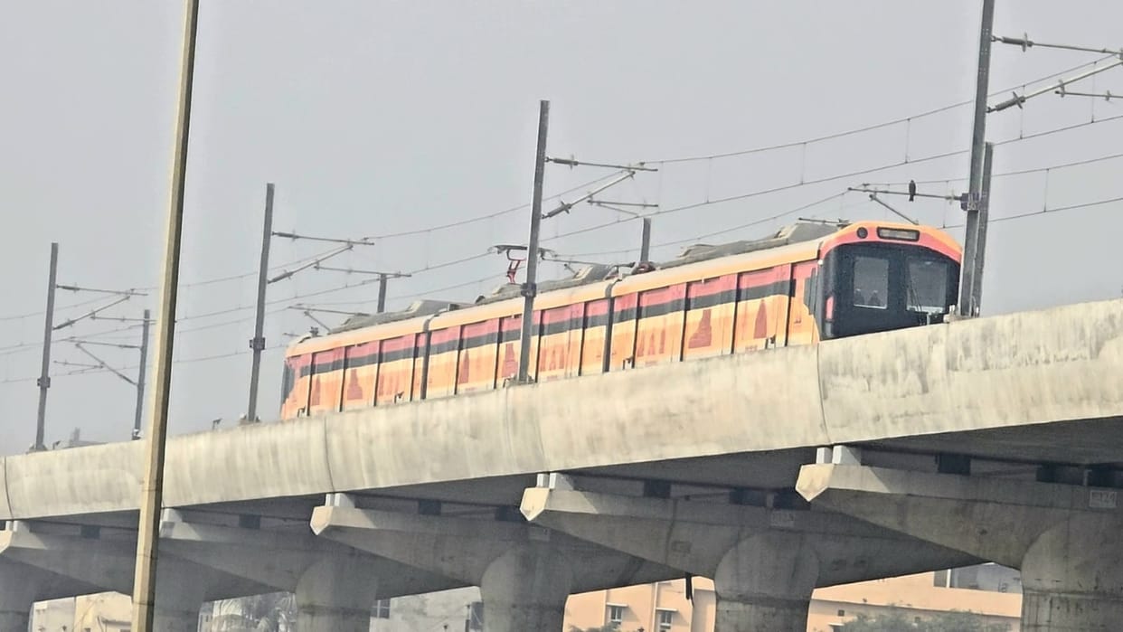 Bihar News : Patna Metro train run between Bhootnath and Malahi Pakadi metro station