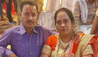 Kanpur speeding dump truck crushed couple on motorcycle woman died her husband is in critical condition