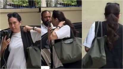 Karisma Kapoor hides her face as Paparazzi spotted Her Video Goes Viral