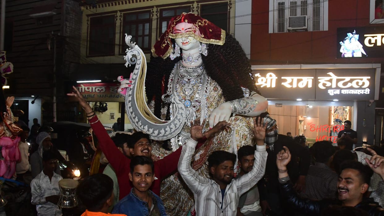 Saraswati Puja fifth time in 111 years founding day falls on Friday prayers will be offered