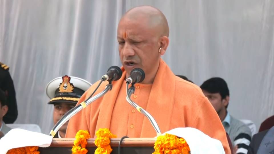 CM Yogi paid homage to by offering flowers at his portrait On SC Bose birth anniversary in Lucknow