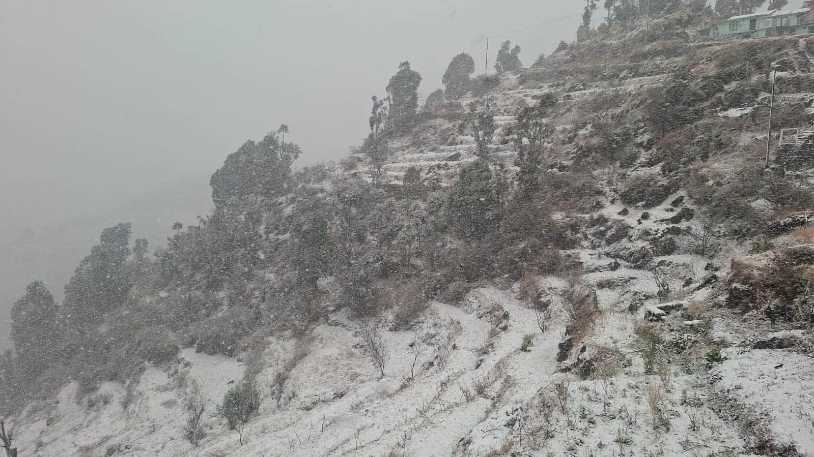 Uttarakhand Weather Mussoorie and Dhanaulti first snowfall Beautiful Photos Make Plan For Trip