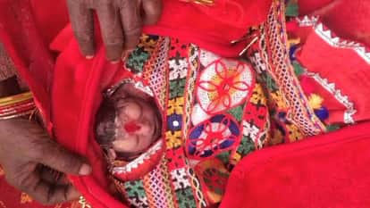 Villagers Claim Newborn as Goddess Incarnation in Halpura Crowds Gather for Darshan
