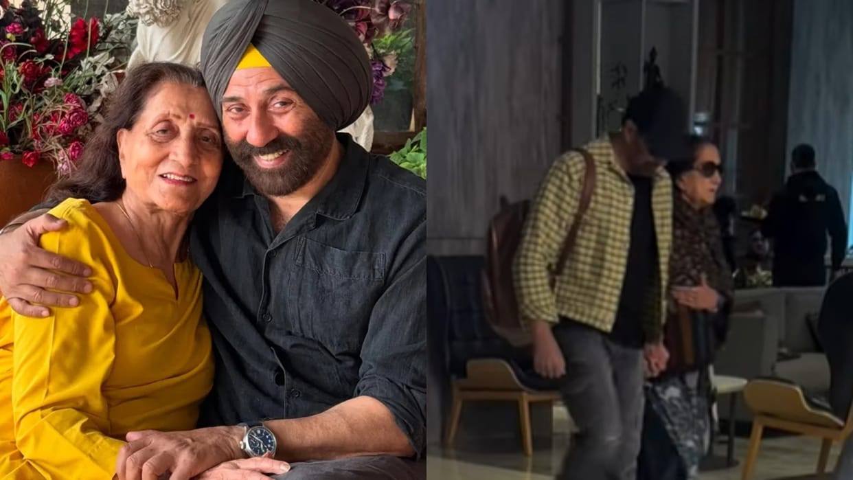Border 2 Actor Sunny Deol Spotted With Mother Prakash Kaur