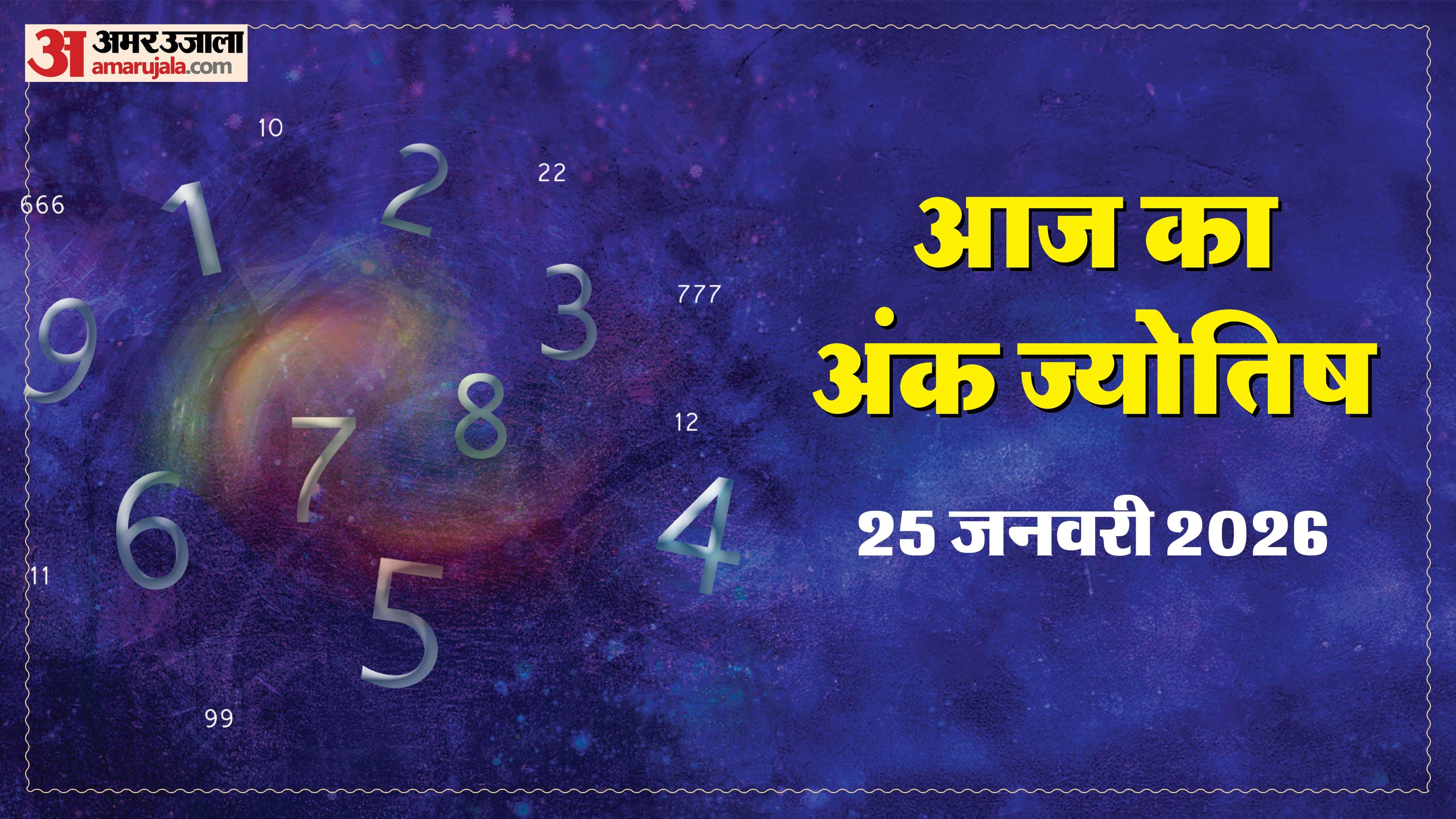 Today Numerology Prediction 25 January 2026 Aaj Ka Ank Jyotish in hindi