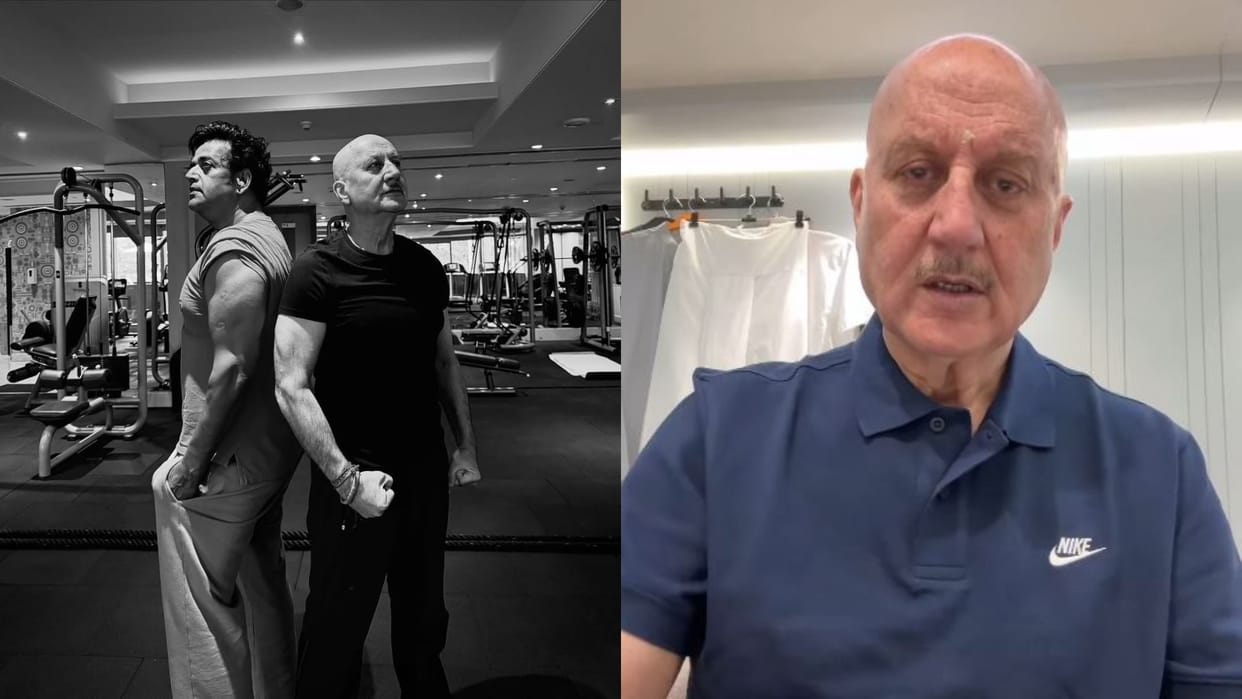 Anupam Kher pose with ravi kishan in gym club at the age of 70 users comment
