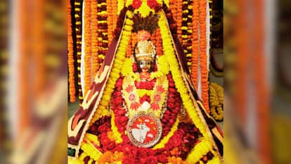 Faith adorned offerings for Baba tilak ceremony worship of five-faced movable idol fulfilling folk traditions