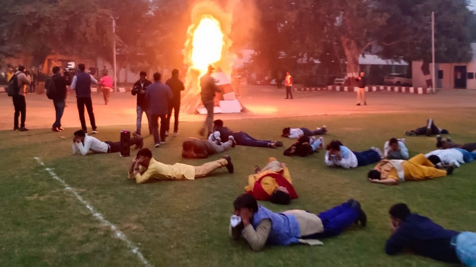 Air Attack Scenario Recreated in Agra: Sirens,Blackout and Rescue Operations During Civil Defence Mock Drill