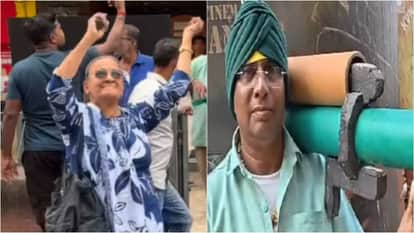 Sunny Deol Fans went crazy pouring milk on the Border 2 poster Dancing Outside Theatre Video Goes Viral