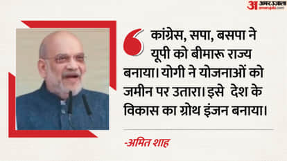 Amit Shah said UP heartbeat and soul of India 15 lakh crore scheme has been implemented on ground