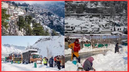 Thousands of tourists stranded in Manali and hundreds of roads closed deu to Himachal Pradesh snowfall