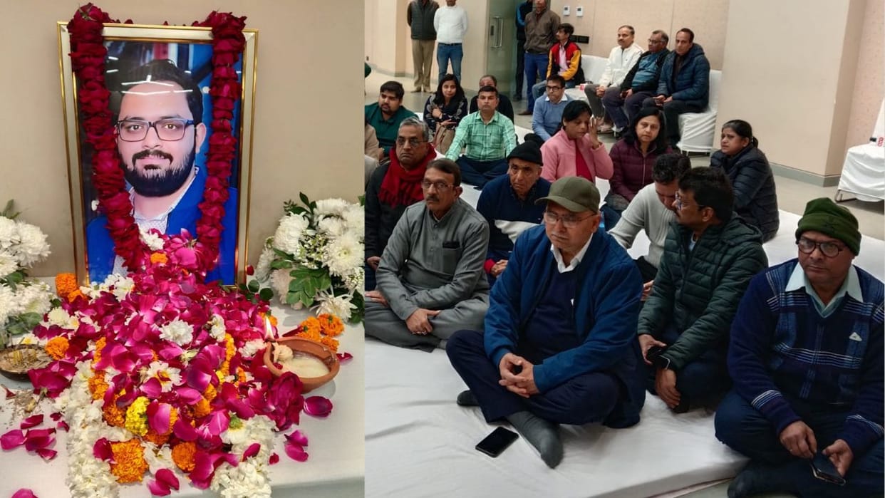 Father Raj Kumar Mehta gave emotional statement in condolence meeting organized for engineer Yuvraj Mehta