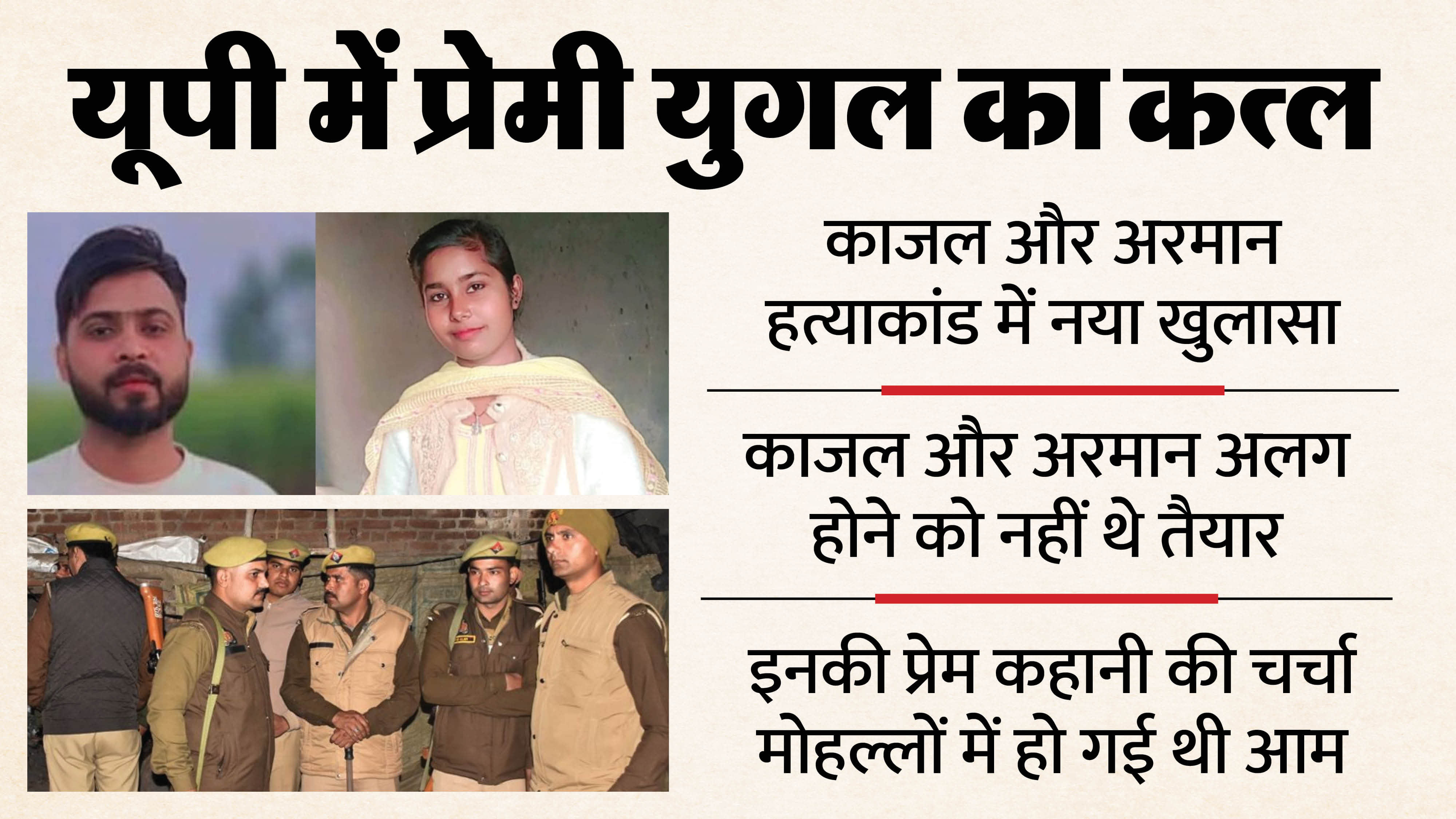 Lover murder case big reveal in Moradabad Kajal and Aman were not ready to separate