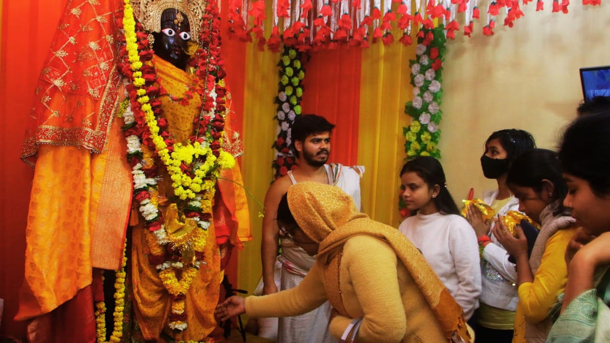 Vasant Panchami goddess of learning worshipped message given to love books instead of mobile phones