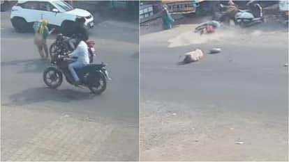 Dhar News: Woman crossing road to go to work killed by speeding bike riders, case registered