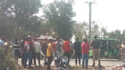 bike collided with a tractor-trailer loaded with sugarcane; one young man died in Lakhimpur kheri