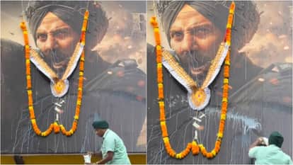 Sunny Deol Fans went crazy pouring milk on the Border 2 poster Dancing Outside Theatre Video Goes Viral