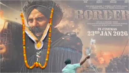 Sunny Deol Fans went crazy pouring milk on the Border 2 poster Dancing Outside Theatre Video Goes Viral