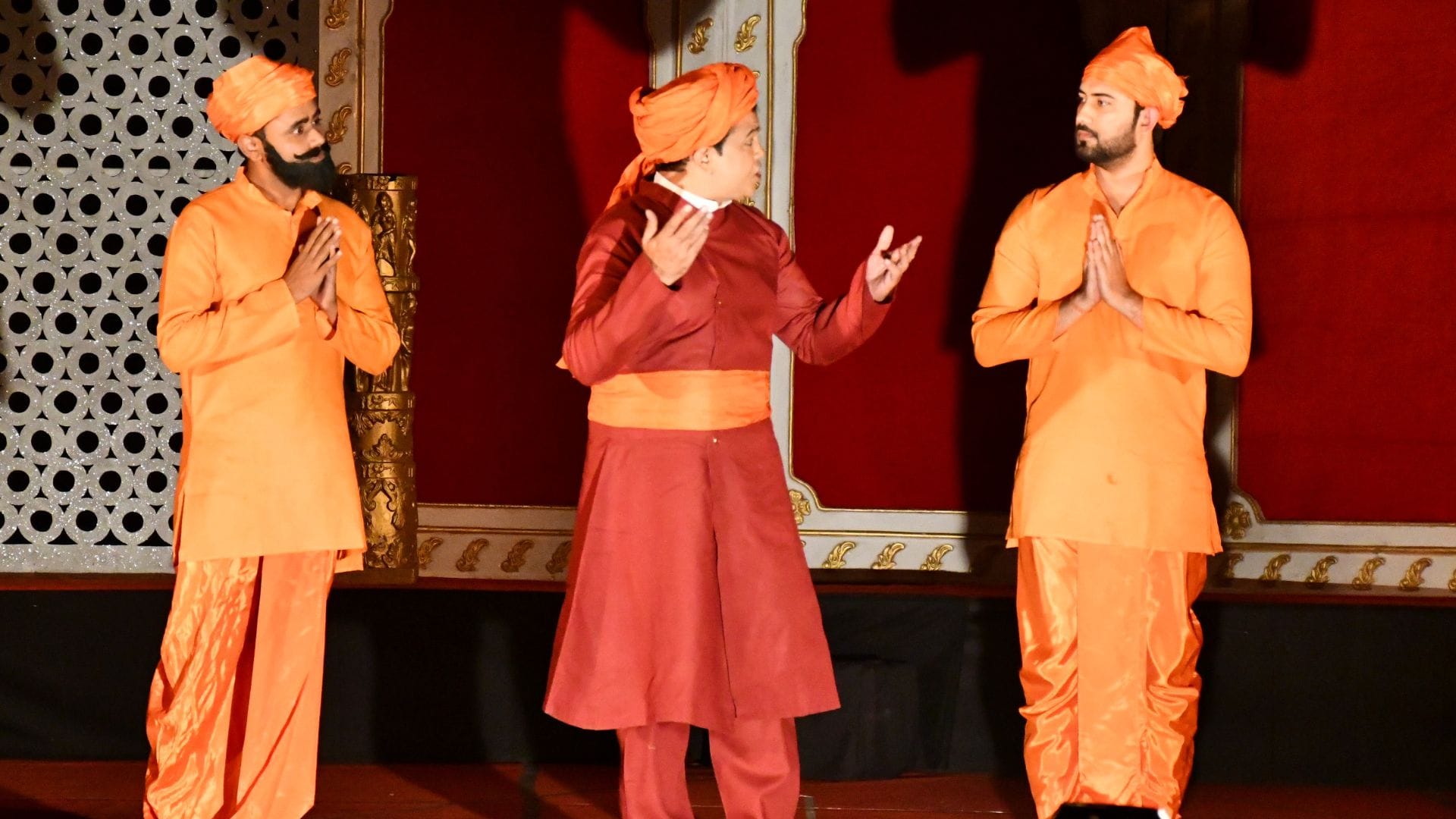 Foundation Day bhu Zumba dance on road floats featured robots astronauts and Gandhi philosophy