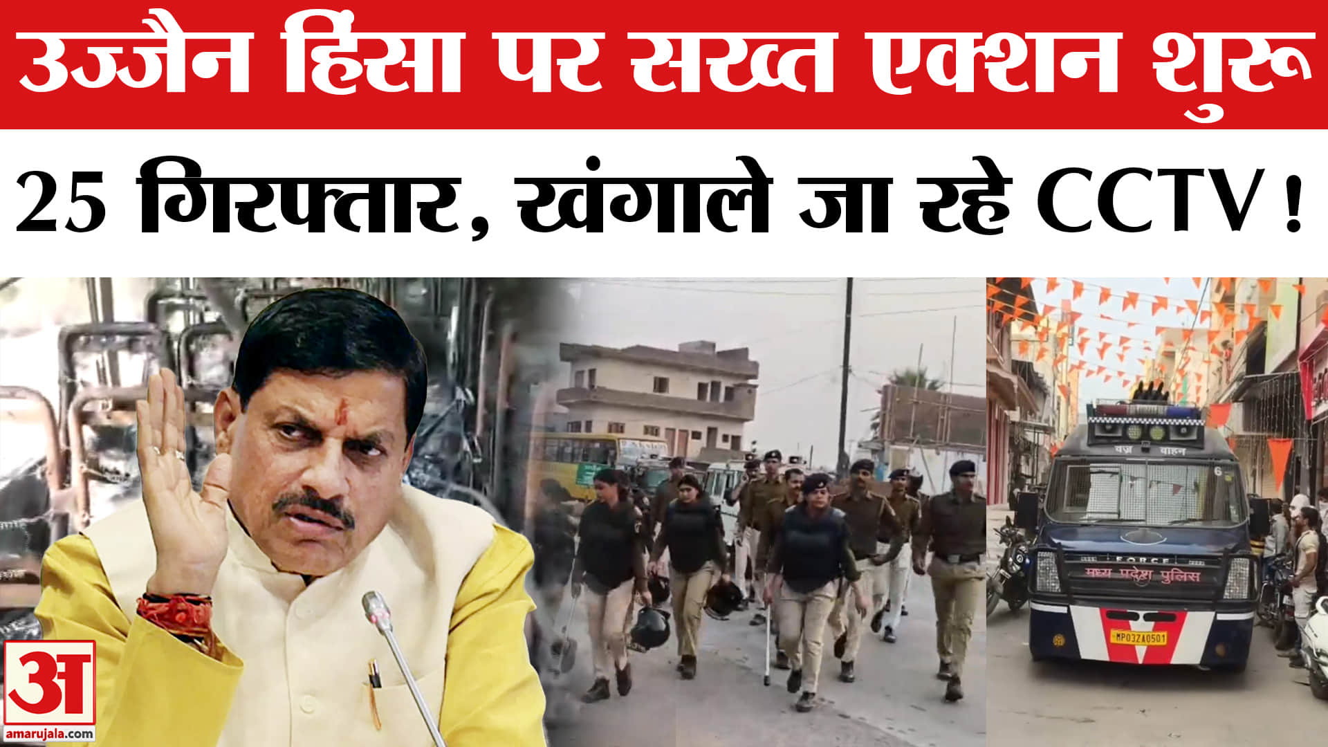 Ujjain Tarana Violence: उज्जैन हिंसा पर उपद्रवियों के खिलाफ एक्शन, 25 गिरफ्तार,खंगाले जा रहे CCTV!
