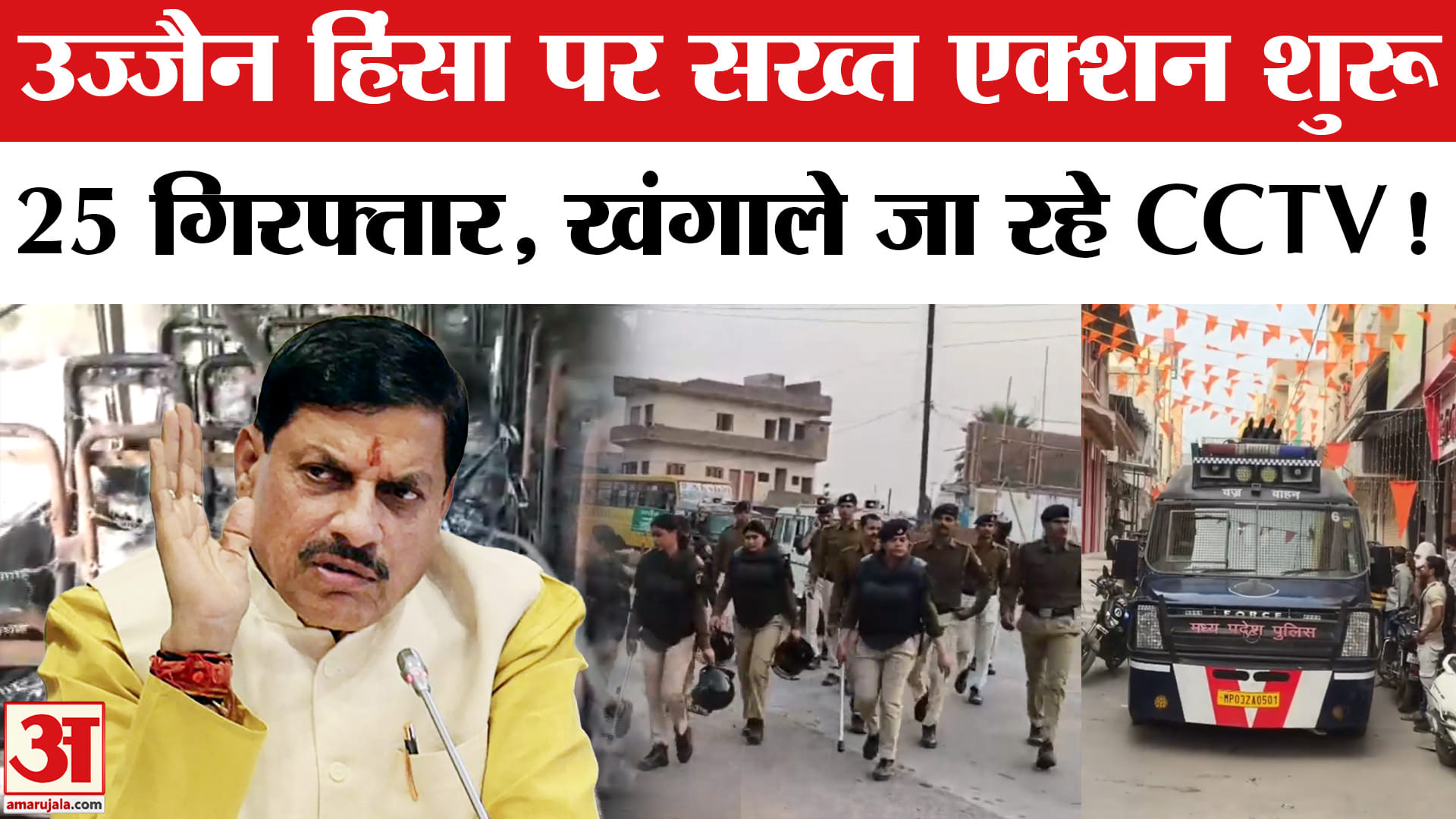 Ujjain Tarana Violence: उज्जैन हिंसा पर उपद्रवियों के खिलाफ एक्शन, 25 गिरफ्तार,खंगाले जा रहे CCTV!