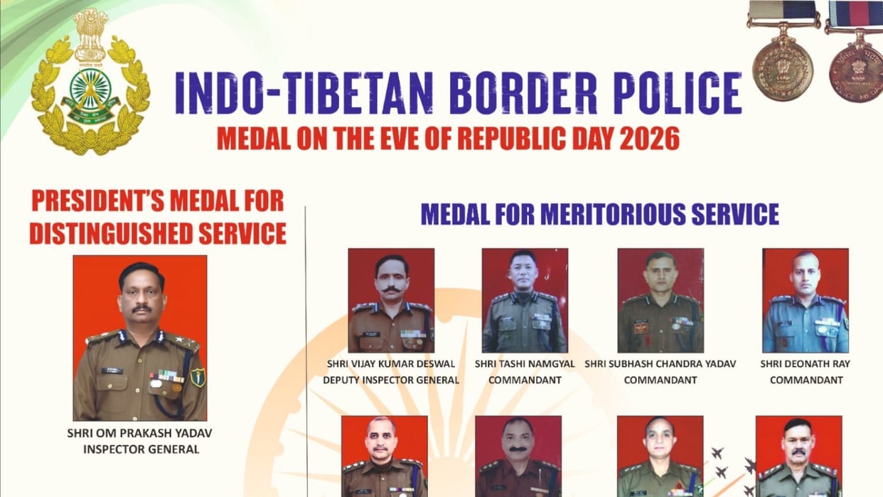 15 ITBP officers received medals