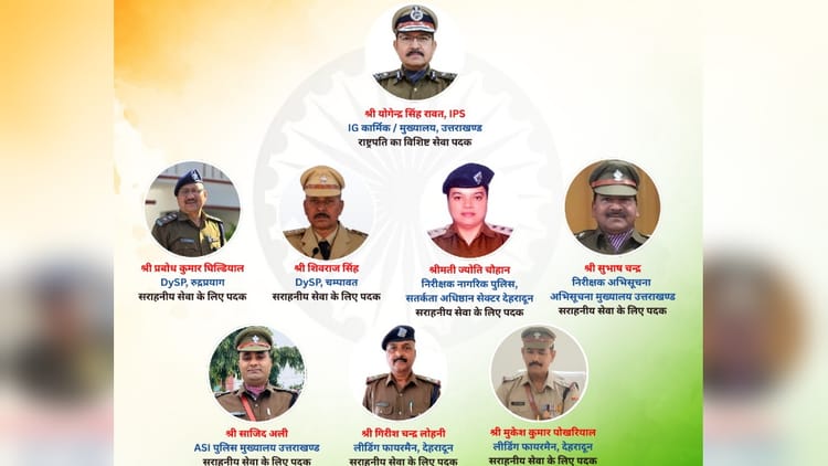 Republic Day: आईजी डॉ. योगेंद्र सिंह रावत और डॉ. सदानंद समेत नौ अधिकारियों और कर्मचारियों को राष्ट्रपति पदक