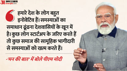 pm modi mann ki baat main big points from bhajan clubbing start up india voters day
