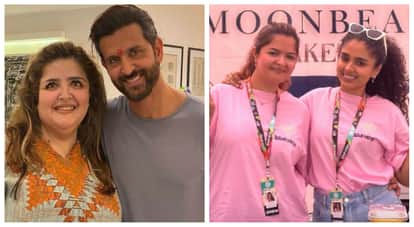 Hrithik roshan promote niece Suranika stall selling her bakery items at the Lollapalooza concert in Mumbai