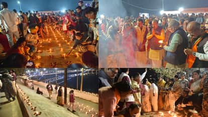 Dalpat Sagar illuminated with three lakh lamps in Jagdalpur