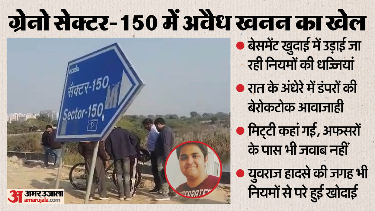 Excavation against rules at site of Yuvraj accident in Greater Noida Sector-150