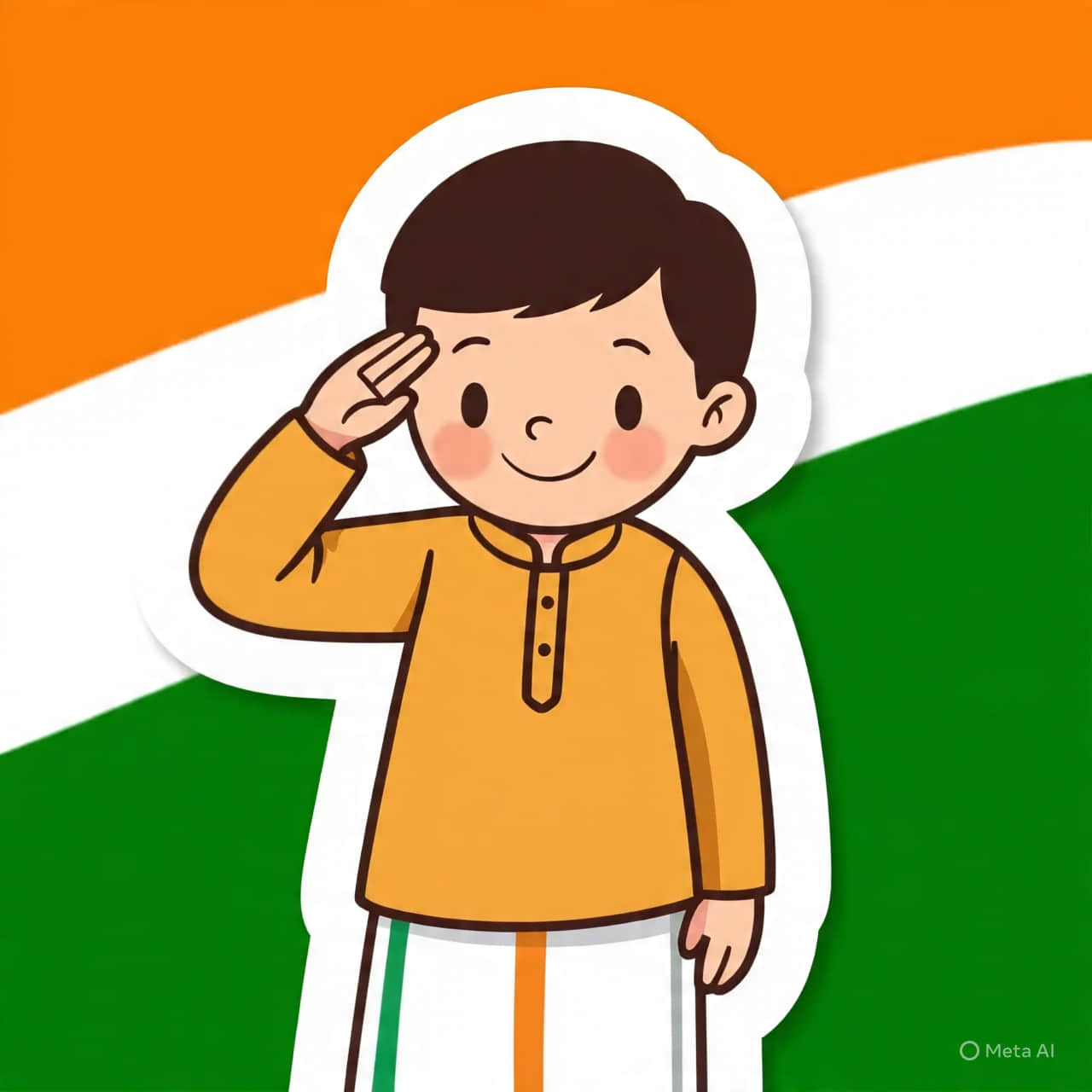 व्हाट्सएप के मेटा एआई से बनाया गया स्टीकर