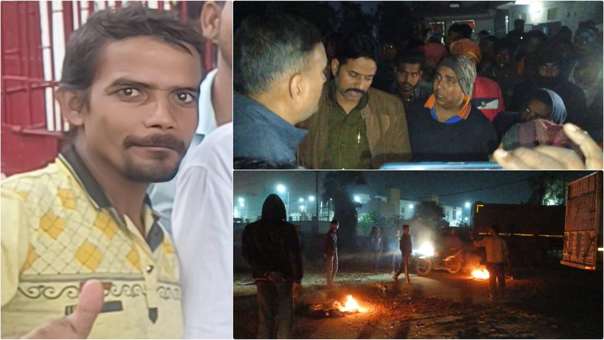 Young man walking on road killed after being hit by truck, angry people blocked road and set fire