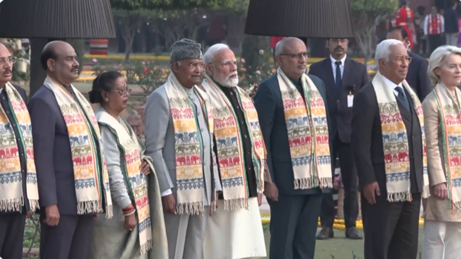 77th Republic Day Rashtrapati Bhavan At Home reception Droupadi Murmu PM Modi Rahul gandhi Vice President