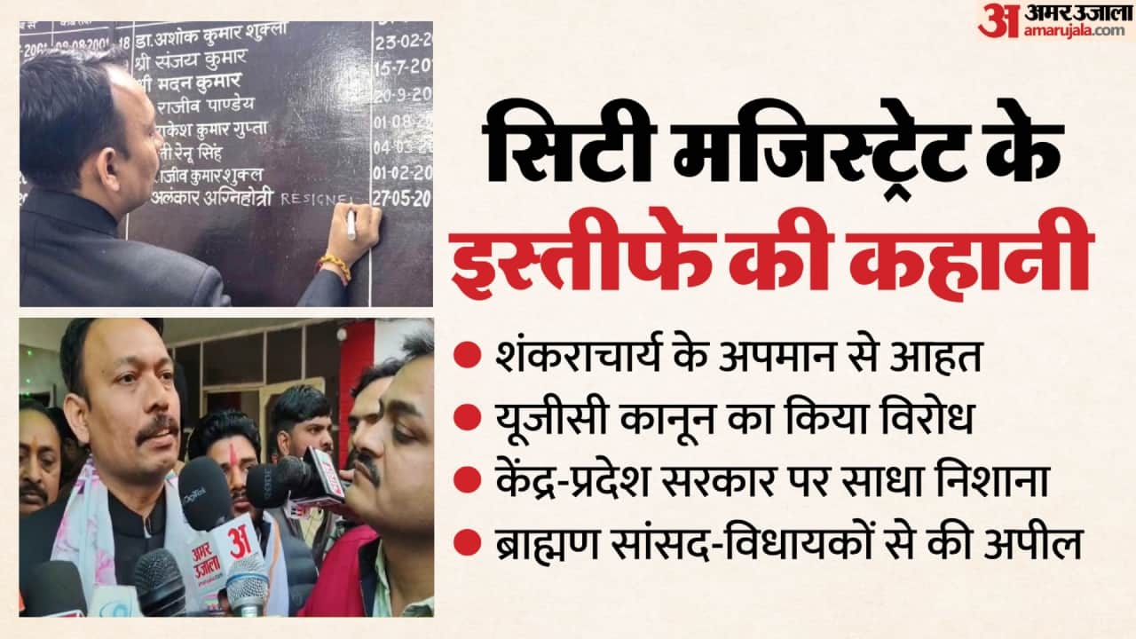 Bareilly City Magistrate Alankar Agnihotri resigns officials meeting at dm office in Bareilly