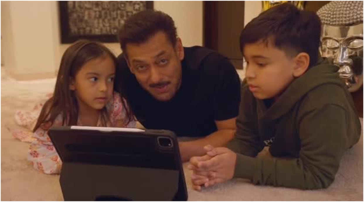 Salman Khan Shares Beautiful Video With Nephew Aahil And Niece Aayat Sung Maatrubhumi Song Of Battle Of Galwan