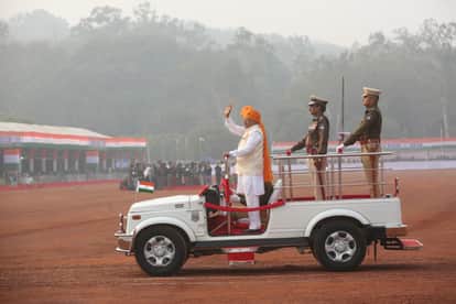 Republic Day: Grand celebrations held in Bhopal on Republic Day; the Governor hoisted the tricolor flag, and 2
