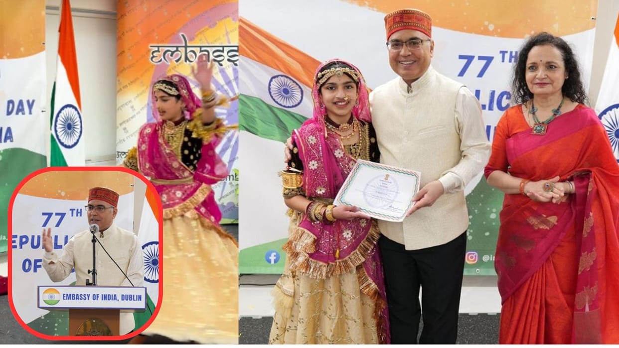 India 77th Republic Day celebrated in Dublin in Ireland