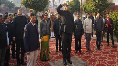 77th Republic Day celebrated at Aligarh Collectorate
