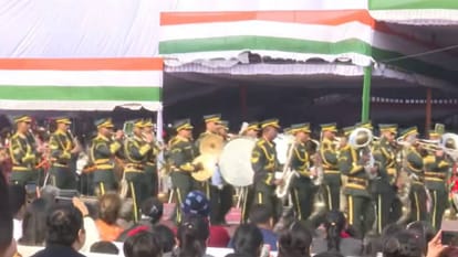 Governor hoisted tricolor in capital took salute grand parade was organized on 77th Republic Day