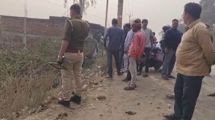 police vehicle overturned in Sonbhadra woman dead CO gunner and three others injured