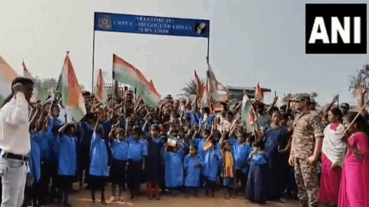 first time new CRPF camp in Sukma tricolor flag  hoisted with great enthusiasm on 77th Republic Day