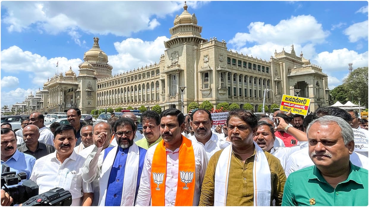 Oppn BJP, JD(S) in K'taka to protest against alleged insult to Guv, other issues