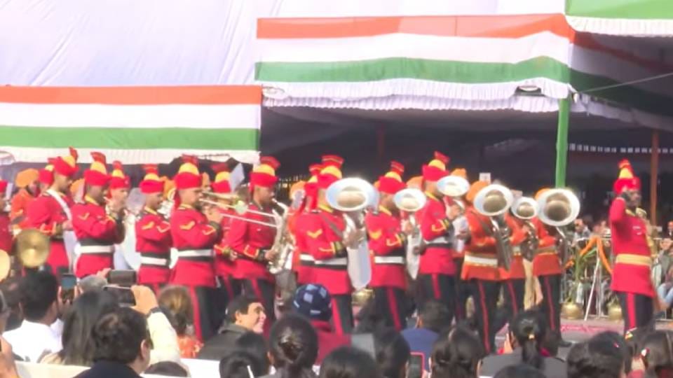 Governor hoisted tricolor in capital took salute grand parade was organized on 77th Republic Day