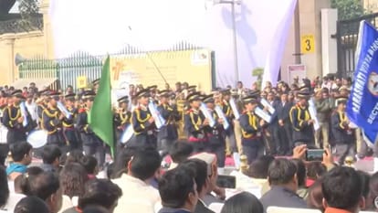 Governor hoisted tricolor in capital took salute grand parade was organized on 77th Republic Day