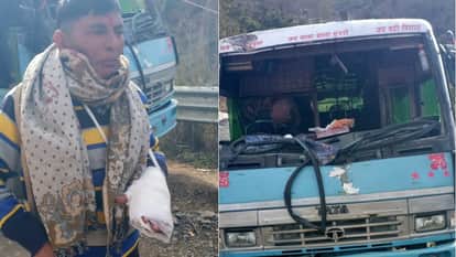 Accident on Yamunotri Highway Boulder fell on bus carrying school children to Lakhamandal