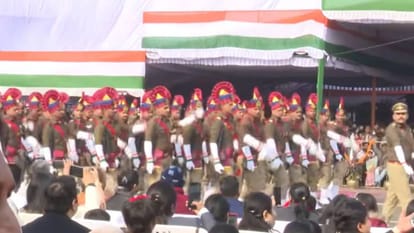 Governor hoisted tricolor in capital took salute grand parade was organized on 77th Republic Day