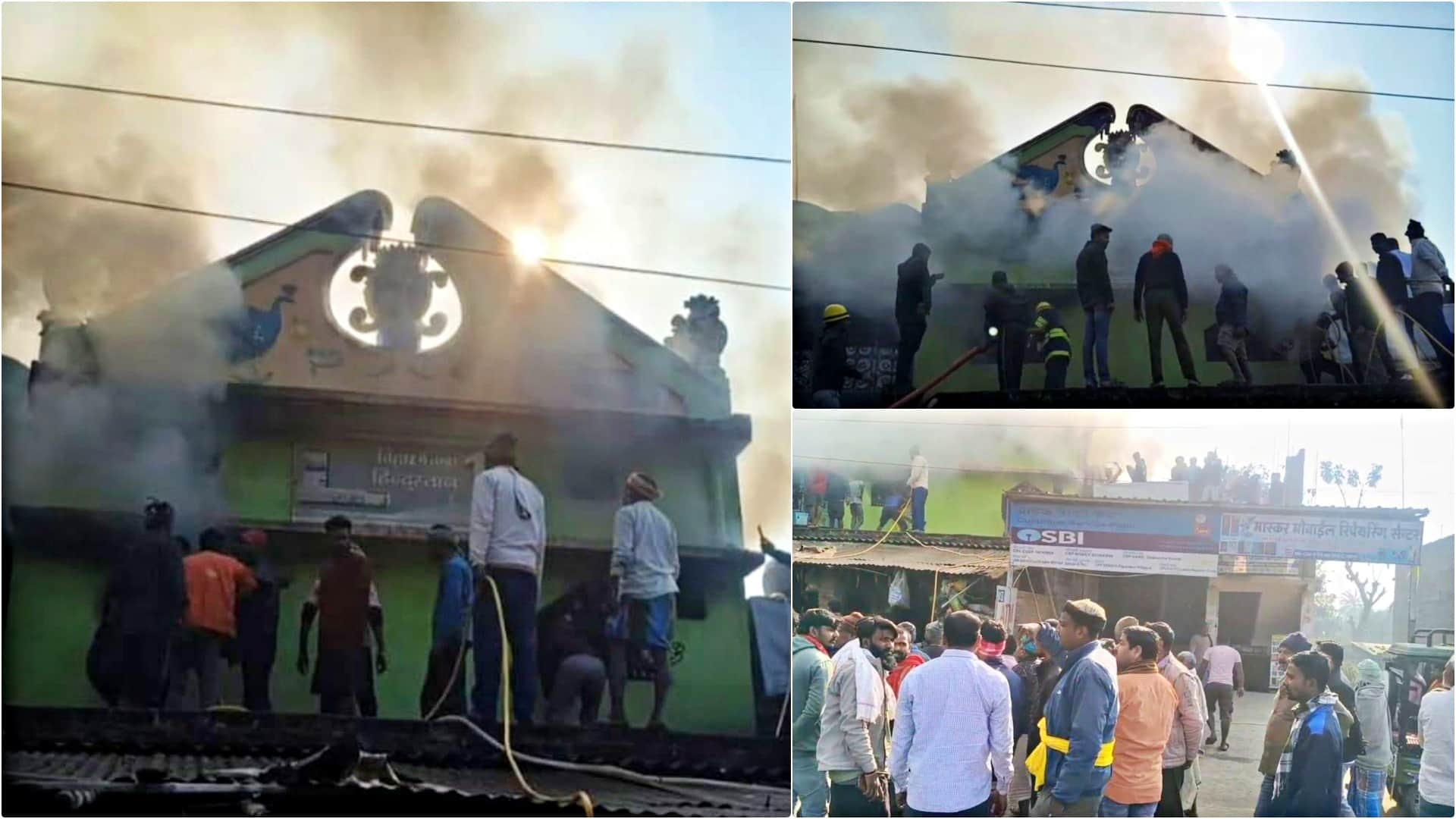 किराना दुकान में लगी आग से लाखों का नुकसान