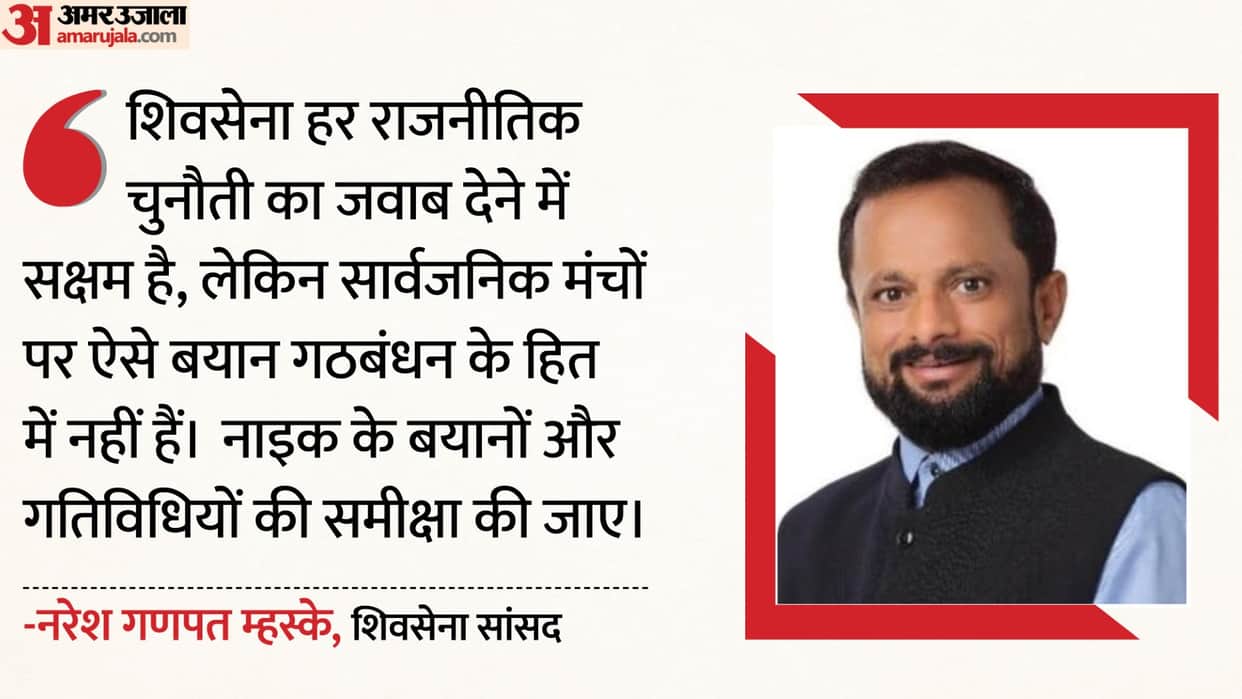 bjp Shiv Sena Major conflict MP Naresh Ganpat Mhaske angered minister on Ganesh Naik statement