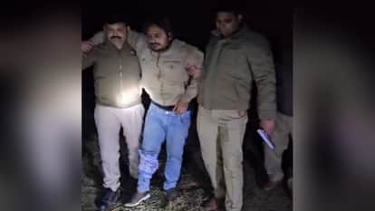 Meerut: Encounter between police and eight miscreants in Khiwai forest, one caught after being shot